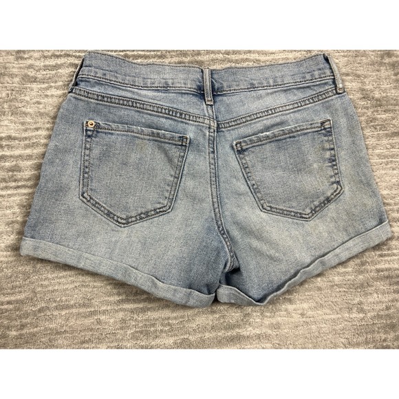 Old Navy Jean Shorts Womens 0 Blue Cuffed Boyfriend Denim Casual - Picture 13 of 16